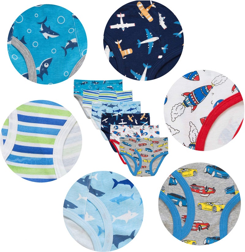 Naivete Baby Boys Rocket Underwear Kids Children Cotton Dinosaurs Panties Breathable Cars Comfort Briefs(Pack of 6) 3T - Image 4